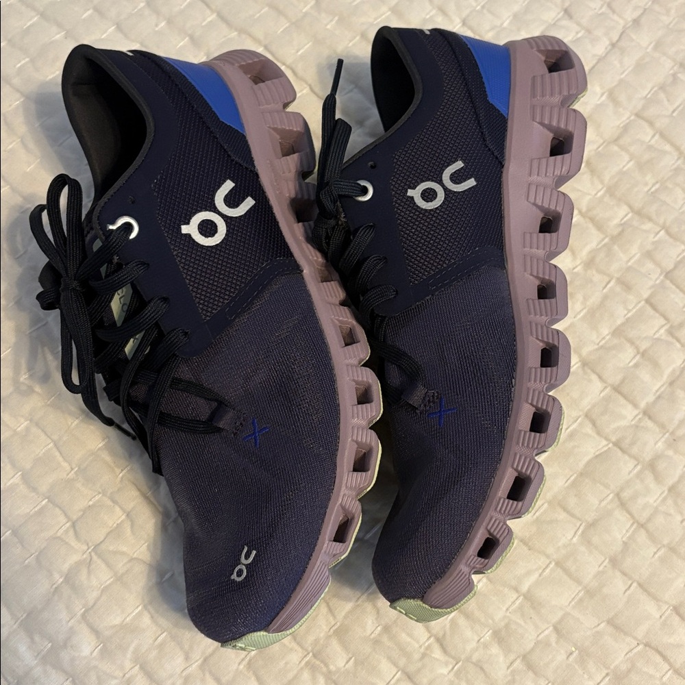 On Cloud X 3 Navy Running Shoes